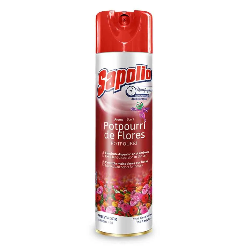 Sapolio 6 En 1 Potpourri De Flores Ambientador ( Air Freshener ) Net.Wt 12.2 Oz
