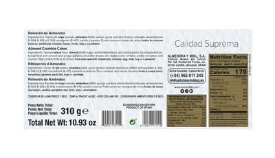 1880 Polvorones Atesanos de Almendra Nutritional Information