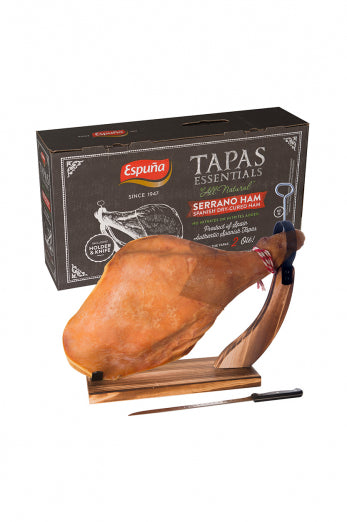 Espuña Tapas Essentials Serrano Ham, Holder and Knife