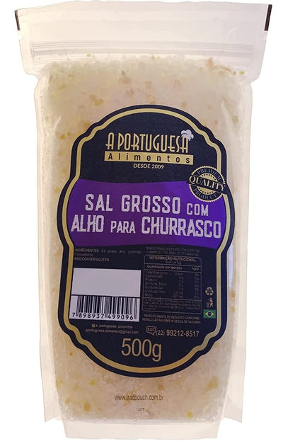 A portuguesa Sal Para Churrasco Com Alho Net.Wet 500g