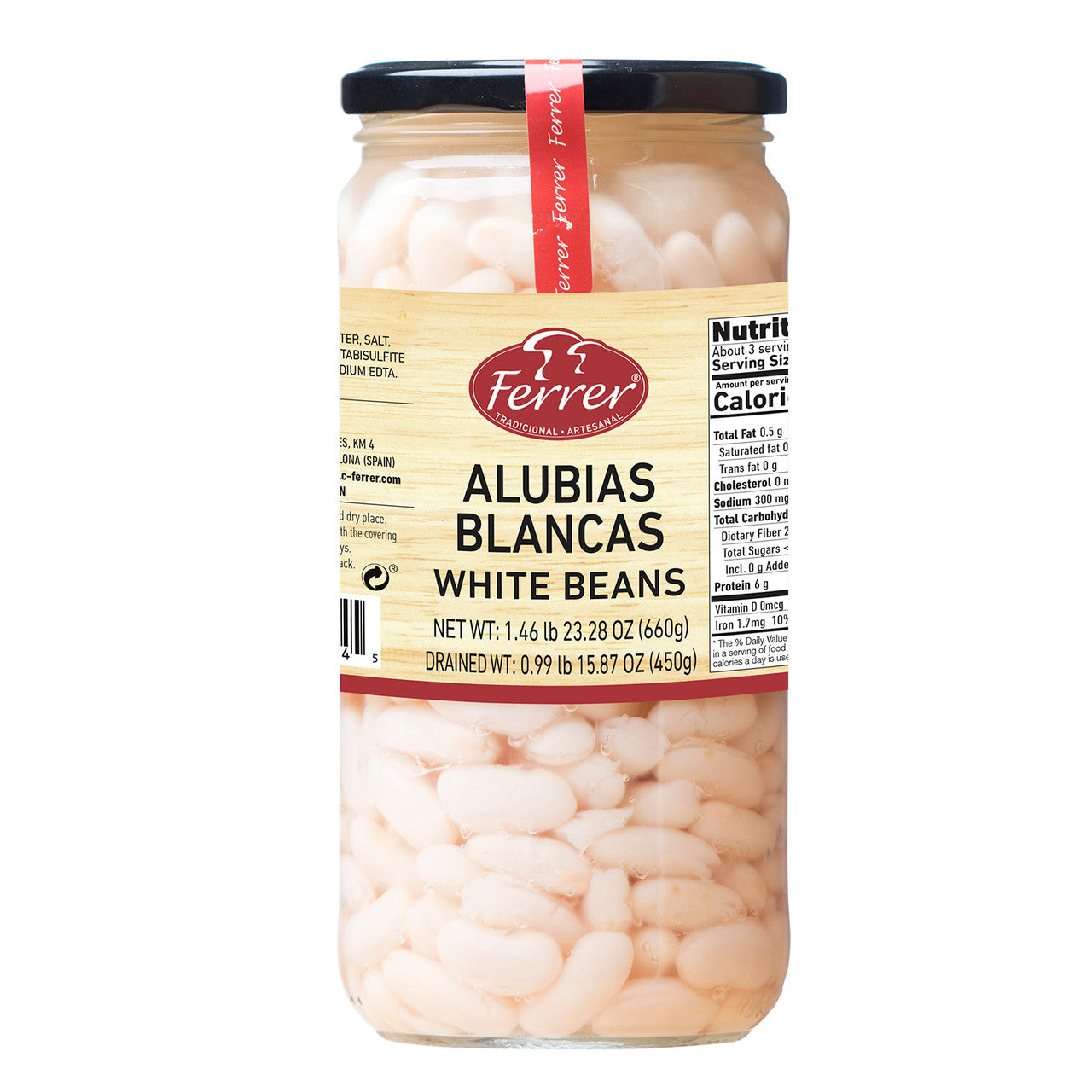 Ferrer White Beans  Alubias Blancas en Agua y Sal