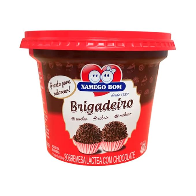 Doces Brasil / Xamego Brigadeiro (Chocolate Dessert) Plastic Container 400g