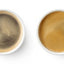 Cups of coffee, espresso, cappuccino and latte