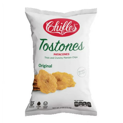 Chifles Tostones Thick and Crunchy Original Plantain Chips Net Wt 4 Oz