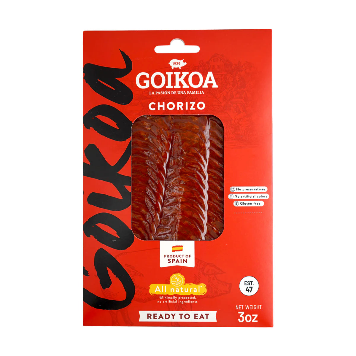 Goikoa Chorizo Sliced 3 oz