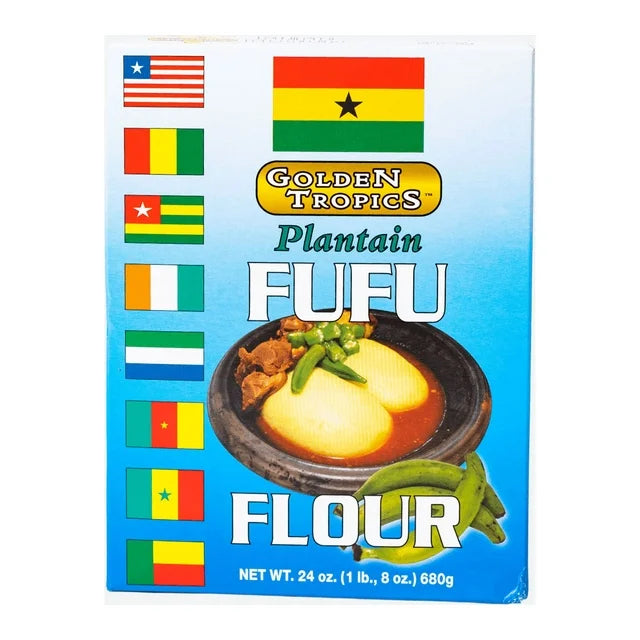 Golden Tropics Plantain FUFU Flour (Mezcla de Fufu de Platano) NET WT 24oz / 680 g