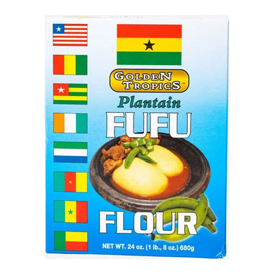 Golden Tropics Plantain FUFU Flour (Mezcla de Fufu de Platano) NET WT 24oz / 680 g