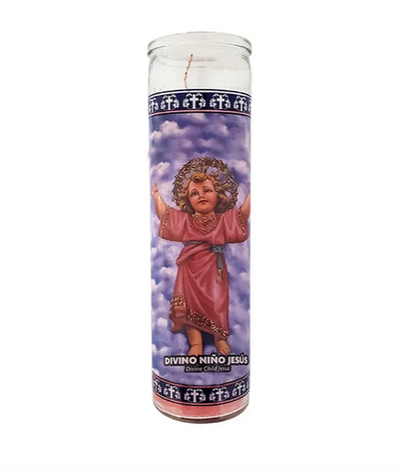 Goya Divino Niño Jesus - Divine Child Jesus Glass Prayer Candle