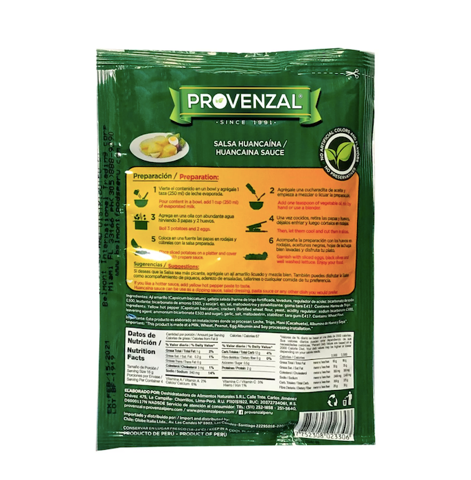 Provenzal Salsa Huancaina Mix