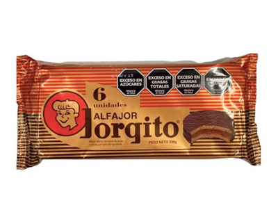 Alfajor Jorgito Filled with Milk Caramel and Chocolate Coating