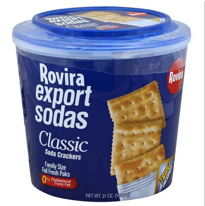 Rovira Export Sodas Classic Crackers 21 oz Plastic Container