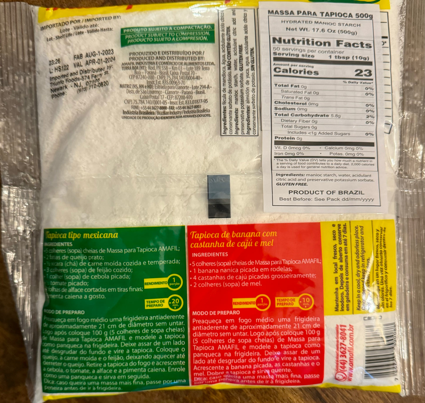 Amafil Massa Para Tapioca Gluten Free 500 gr