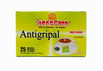 Box of inca's food antigripal tea bags