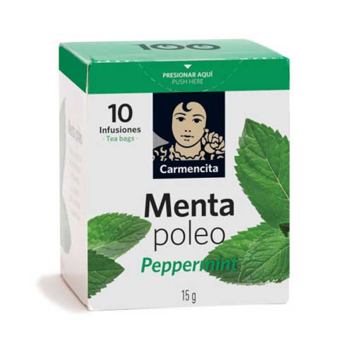 Carmencita Menta Poleo Peppermint 10 Tea Bags .53 oz