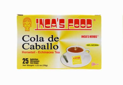 Box of Inca's Food Cola de Caballo Tea Bags