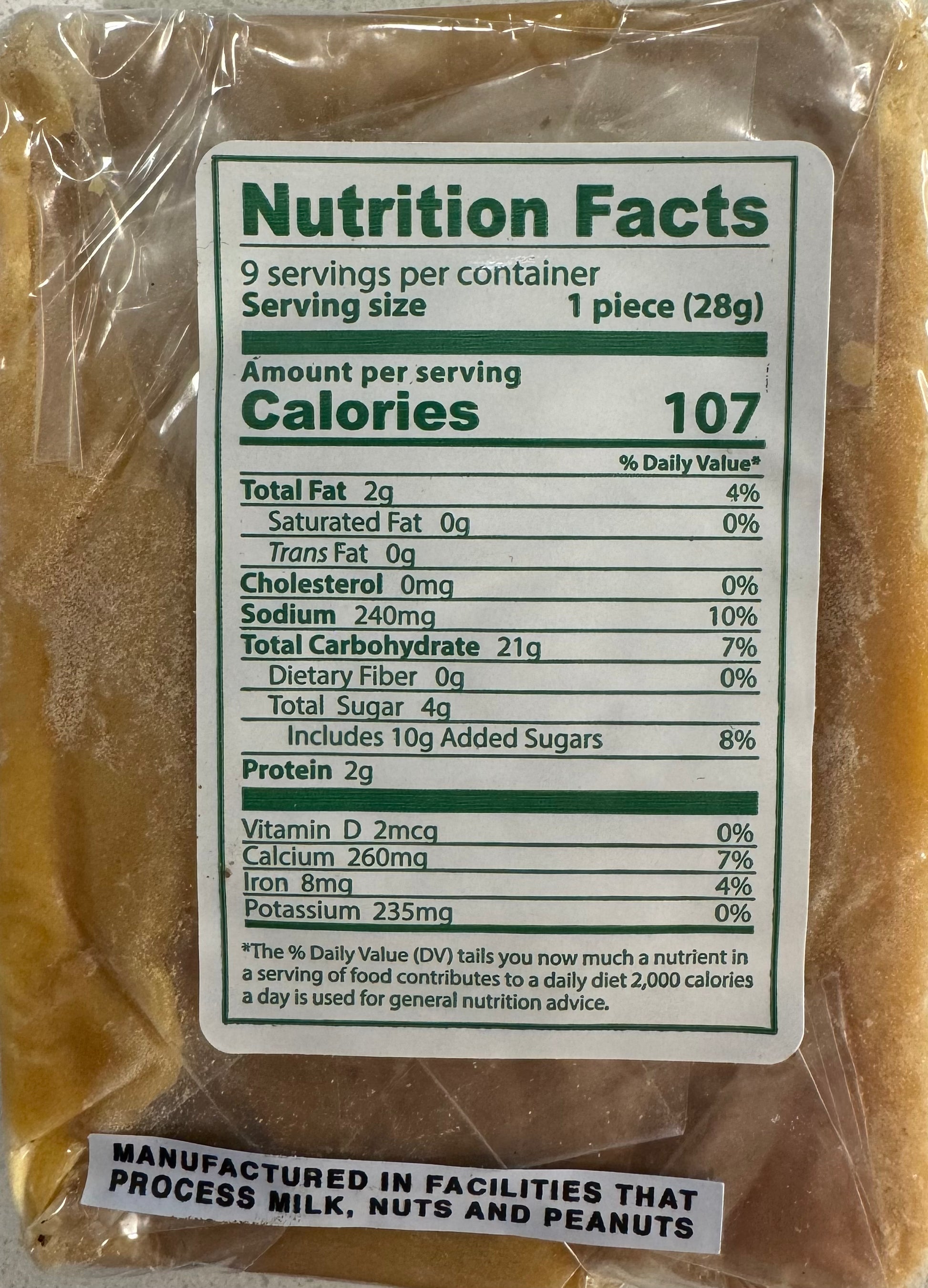 dulceria rodriguez dulce de leche milk fudge nutrition facts