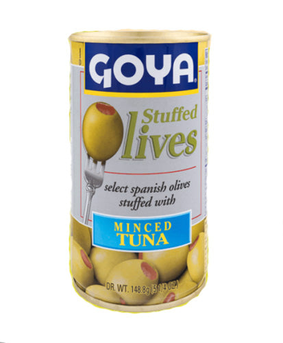 Goya Minced Tuna Stuffed Spanish OlivesGoya Aceitunas Manzanilla Rellenas de Atun - Olives Stuffed with Minced Tuna - 5.25 oz.