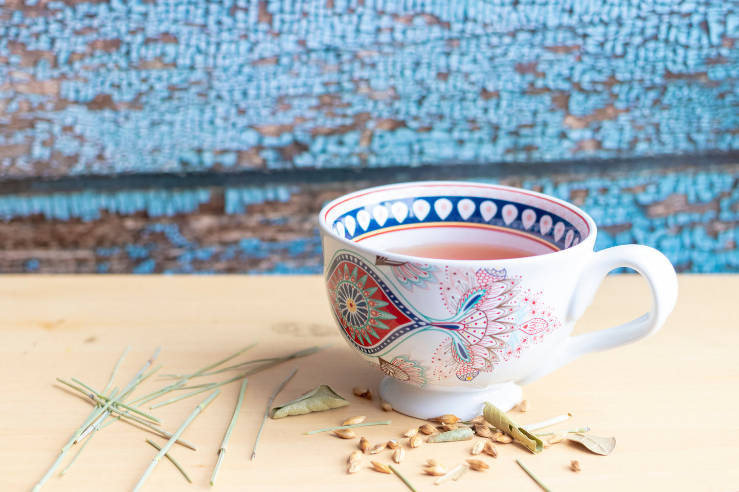 tea cup with peruvian emoliente 