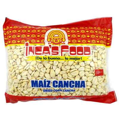 Inca's Food Maiz Cancha Para Tostar (Dried Corn Cancha for Toasting) 3lb -100% Natural Peru