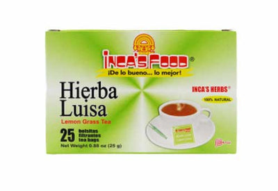 Inca's Food Hierba Luisa Lemon Grass Tea 25 Bags