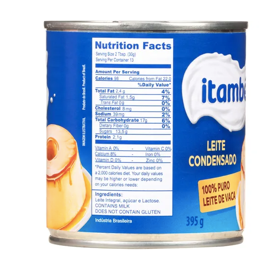 Itambe Leite Condensado 395g (13.9 oz.)