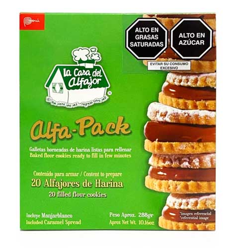 Alfajores de Harina La Casa del Alfajor Net Wt 288 g (20 alfajores)