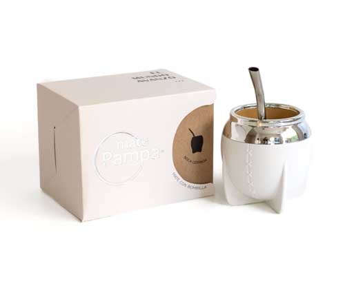 Mate Pampa Con Bombilla ( White )