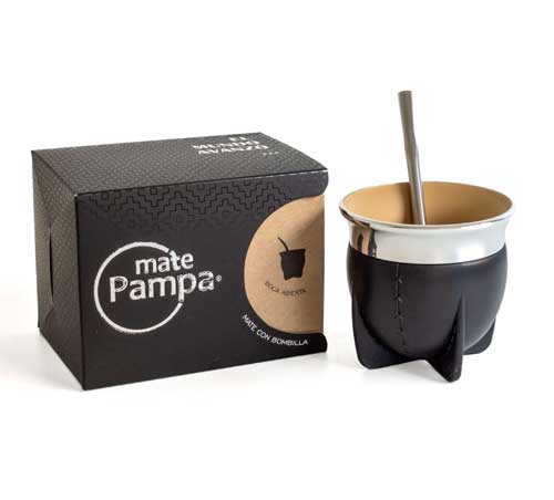 Mate Pampa Con Bombilla ( Black )