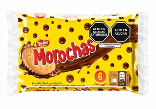 Morochas Galletas de Vainilla con Sabor Chocolate 6-pack 180 grs.