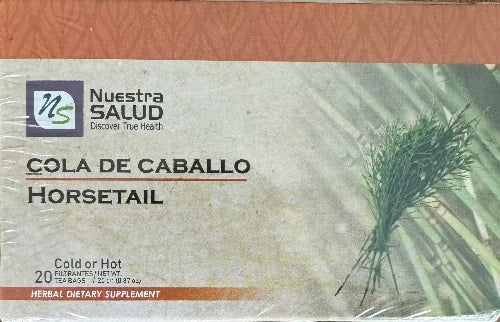 Box of Nuestra Salud Cola de Caballo Tea Bags