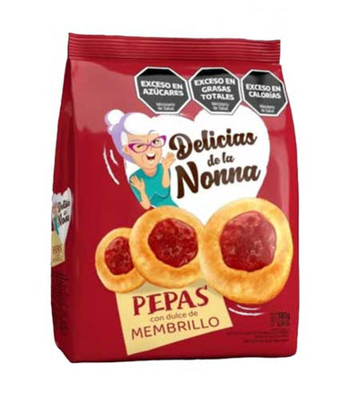 Delicias de la Nonna Pepas con dulce de Membrillo 6.35 oz.