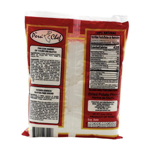 Peru Chef Harina de Chuño Nutritional Information