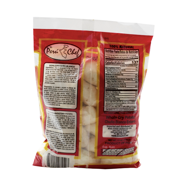 Peru Chef Chuño Blanco Entero 11 oz - 100% Natural