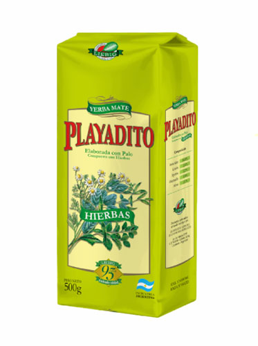 Playadito Yerba Mate Elaborada con Palo Compuesta Con Hierbas Net. Wt 500gr