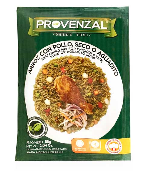 Provenzal Arroz con Pollo Seco o Aguadito