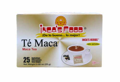 Box of Inca's Food té maca tea bags