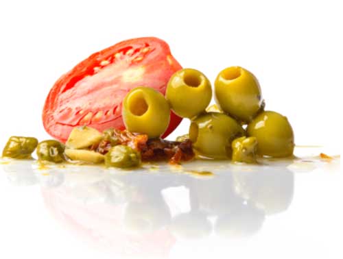 Torremar Tapas Olives Pitted Gordal Olives with Tomato Net Wt 9.8 Oz