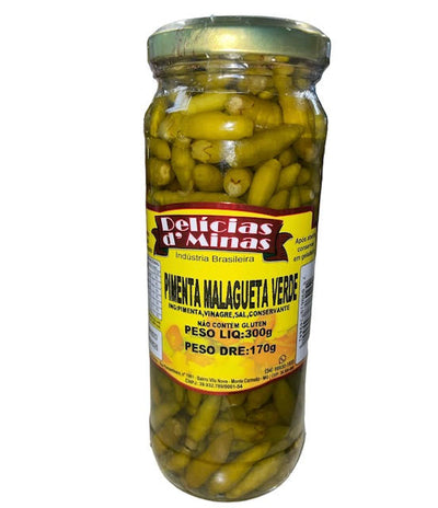 Delicias d' Minas Pimienta Malagueta Verde Net Wt 300 g