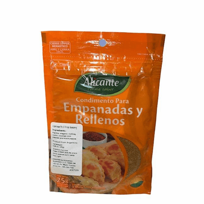 Alicante Condimento Para Empanadas y Rellenos Net. Wt 25g
