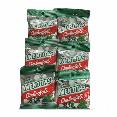 Ambrosoli Mentitas Zero 6 pack Net.Wt 21Gr Each one