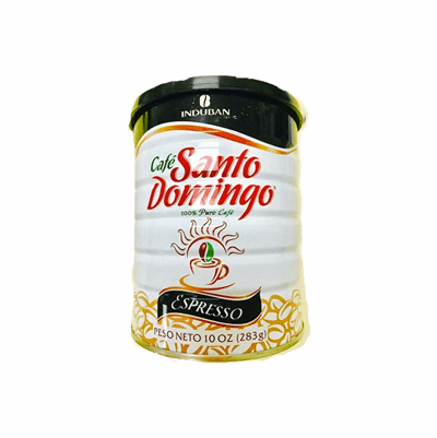 Cafe Santo Domingo Espresso Lata (Ground Coffee) Net.Wt 10 oz