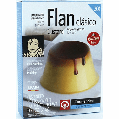 Carmensita Flan Clasico Bajo en Grasa (Mix to Prepare Custard Low Fat) 20g