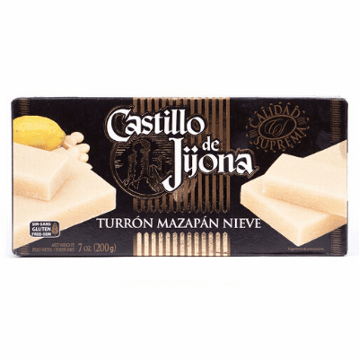 Castillo de Jijona Turron de Mazapan Nieve Calidad Suprema 200 grs. (7oz.)