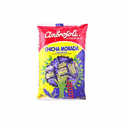 Chicha Morada Purple Corn Hard Candy Ambrosoli 100 units 390g