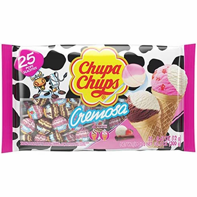 Chupa Chups Cremosa 25 Pops Sucettes 10.5 oz