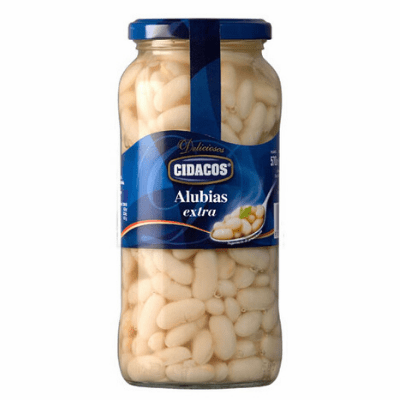 Cidacos Alubias Blancas Gigantes Para Fabada En Agua y Sal 19 oz.