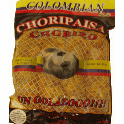 COLOMBIAN Choripaisa Chorizo 4 Bags of 16 oz Each