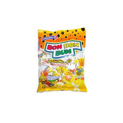 Colombina Bon Bon Bum Passion Fruit Lollipops
