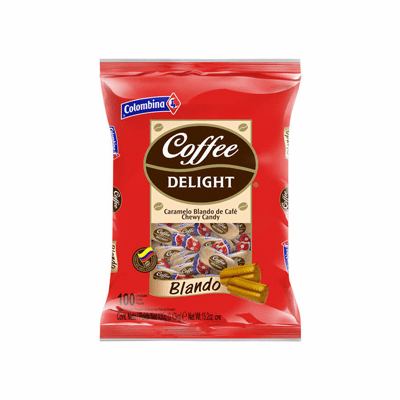 Colombina Coffee Delight Caramelo Blando de Cafe (Chewy Candy) 100 pieces 430g Coffee Delight