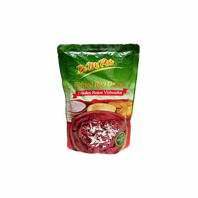 De Mi Pais Refried Red Beans ( Frijoles Rojos Volteados) Net.Wt 400Gr